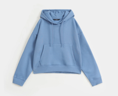 Cropped Hoodie In Fleece