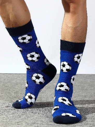 Men Soccer Pattern Socks